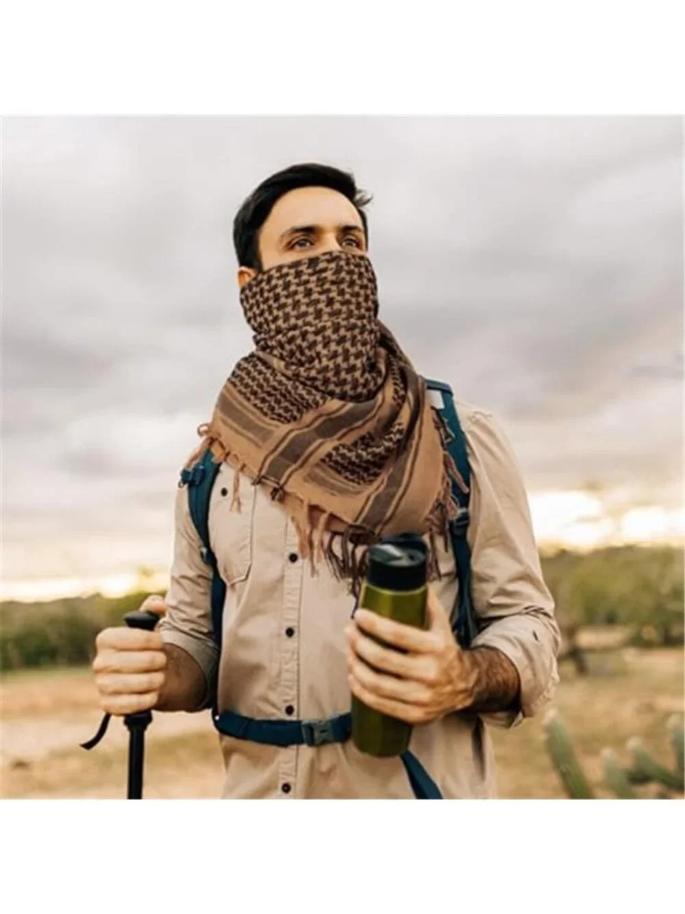 2 Pcs Military Shemagh Tactical Desert Scarf Keffiyeh Neck Head Scarf